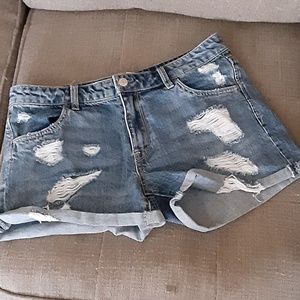 Distressed Jean Shorts